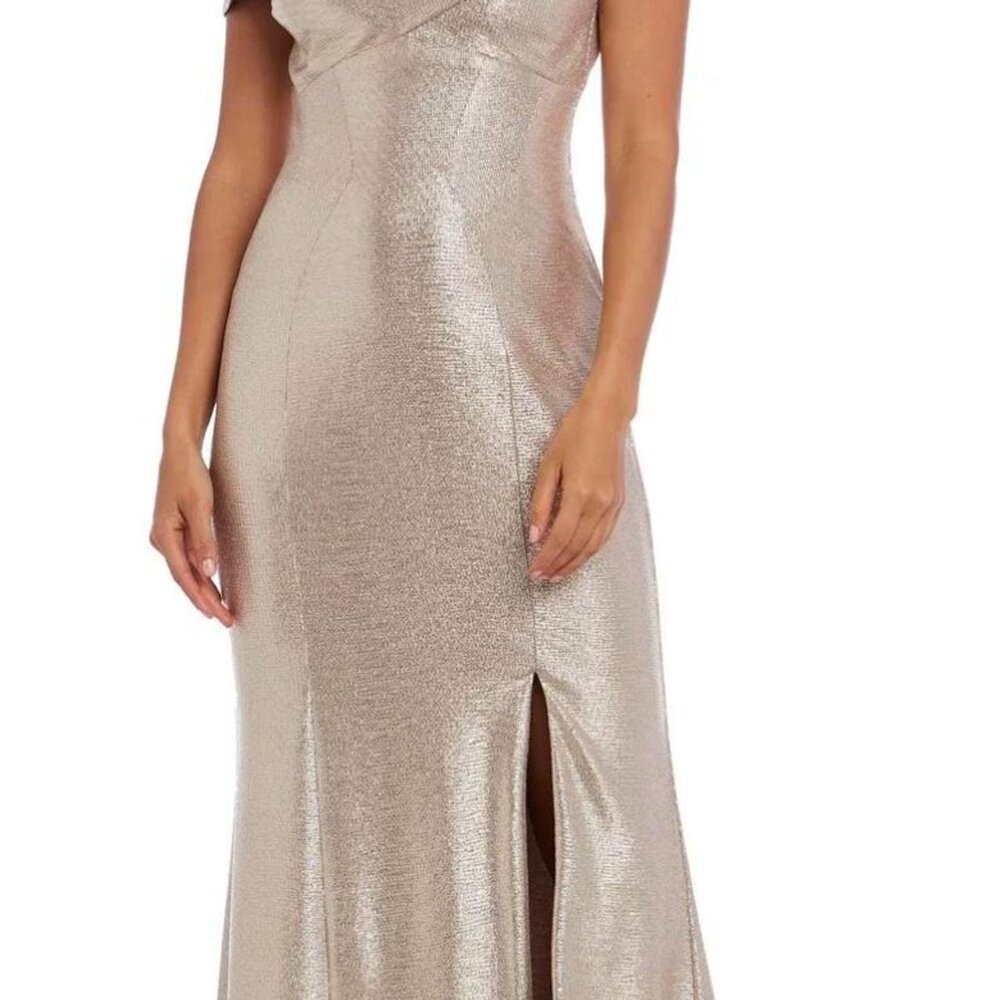 R&M Richards Women's Gold and Pink Dress SZ 4P